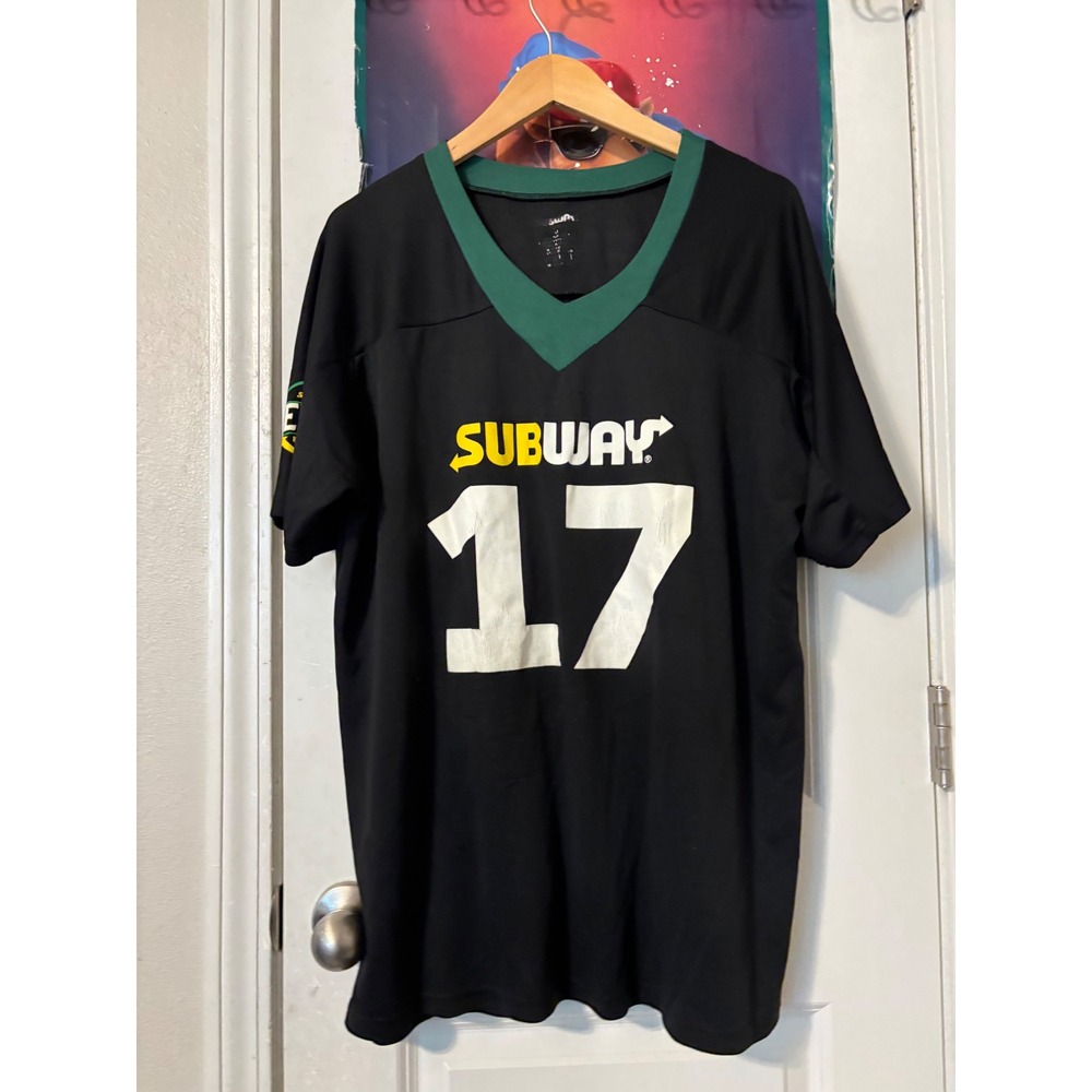 Subway Series 2022 Garlic Roast Beef Jersey Mens XL Black Green 17 Promo Shirt